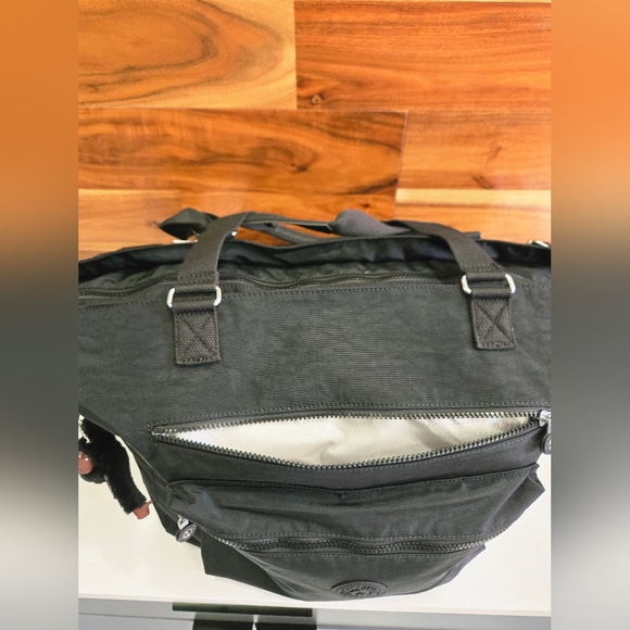 Kipling Bag Tote Black Travel Isaac NEW X Large Removable Strap Trolley Sleeve